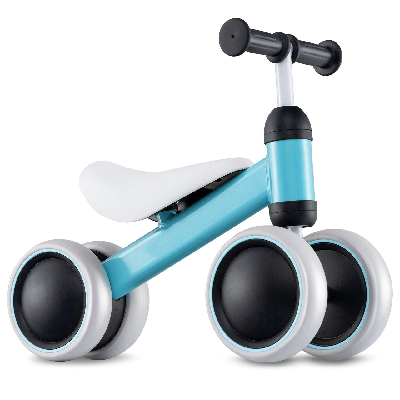 4 Wheels No-Pedal Baby Balance Bike Perfect for Indoor and Outdoor Use